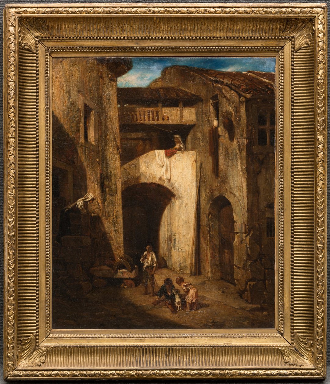 Cortile italiano da Alexandre Gabriel Decamps