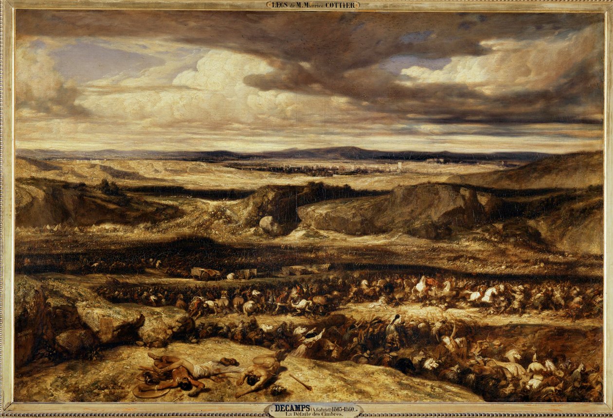 La defaite des Cimbres - Il generale romano Gaio Mario sconfigge i Cimbri in una pianura della Provenza ... da Alexandre Gabriel Decamps