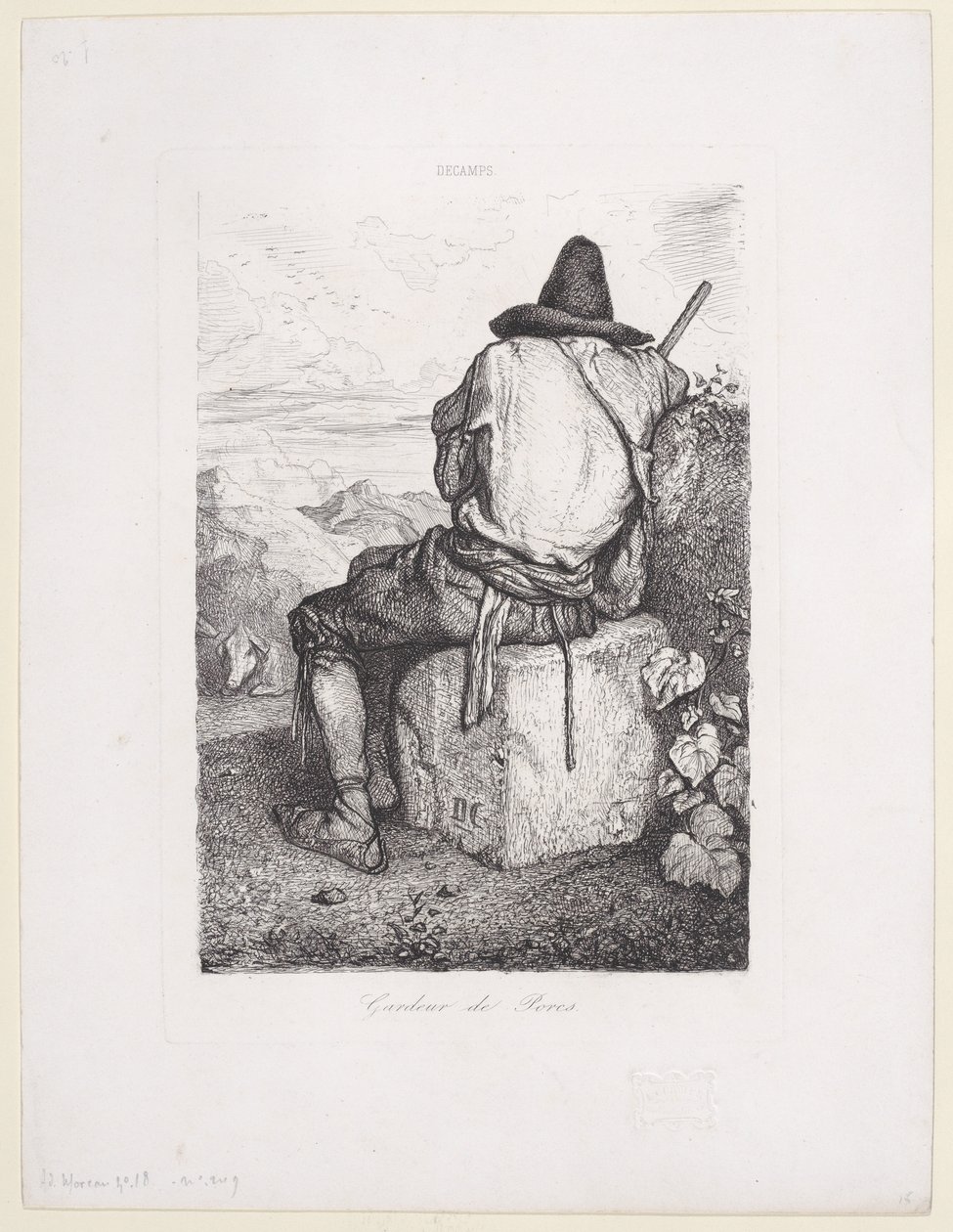 Guardiano di maiali, 1843 da Alexandre Gabriel Decamps