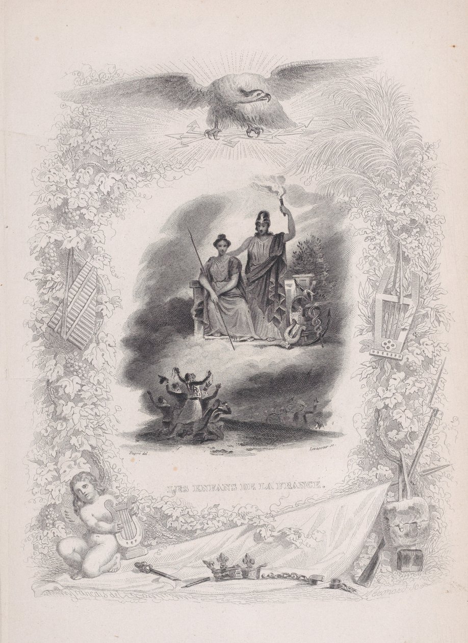 I bambini di Francia, da Le canzoni di Béranger, 1829 da Alexandre Gustave Adolphe Levasseur