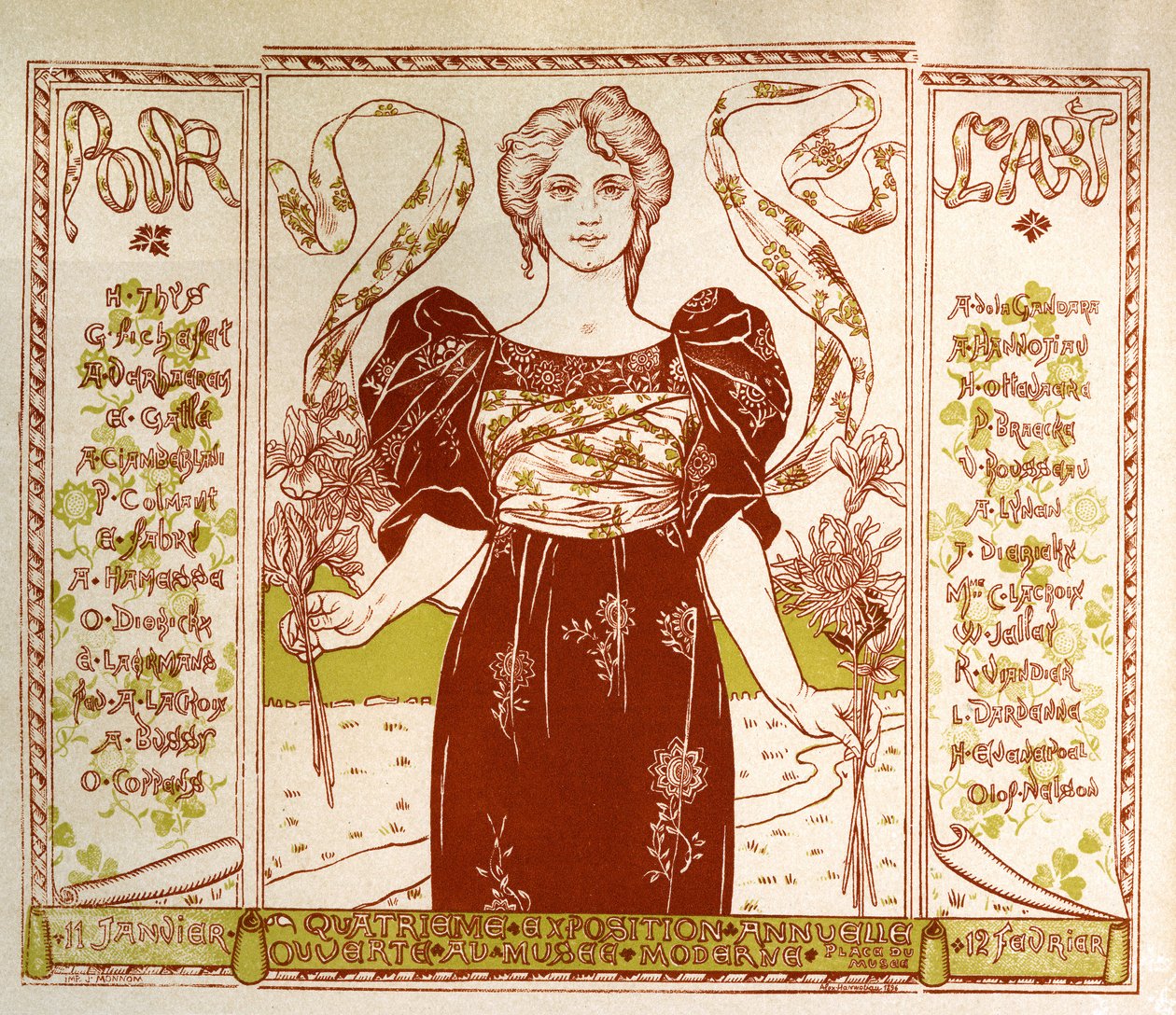 Mostra Art Nouveau a Bruxelles, c. 1895-1897 da Alexandre Hannotiau