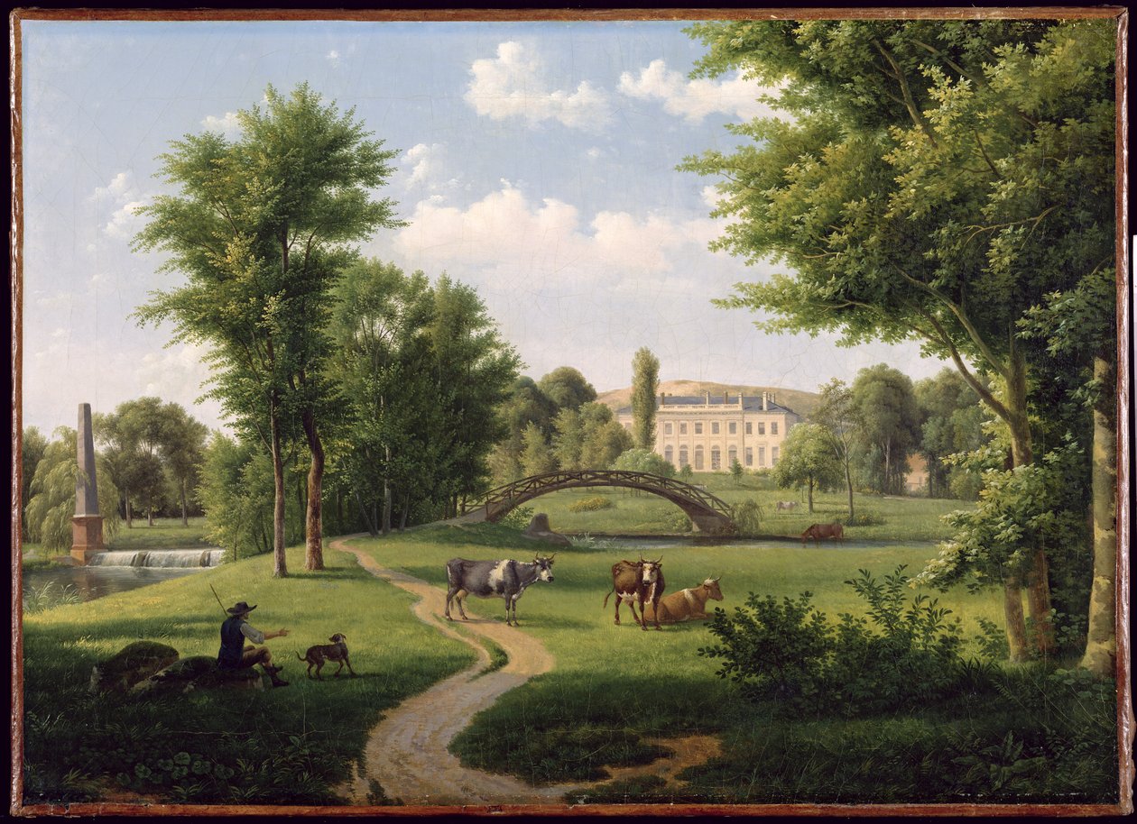 Veduta del Castello di Villiers-Saint-Paul, vicino a Senlis da Alexandre Hyacinthe Dunouy