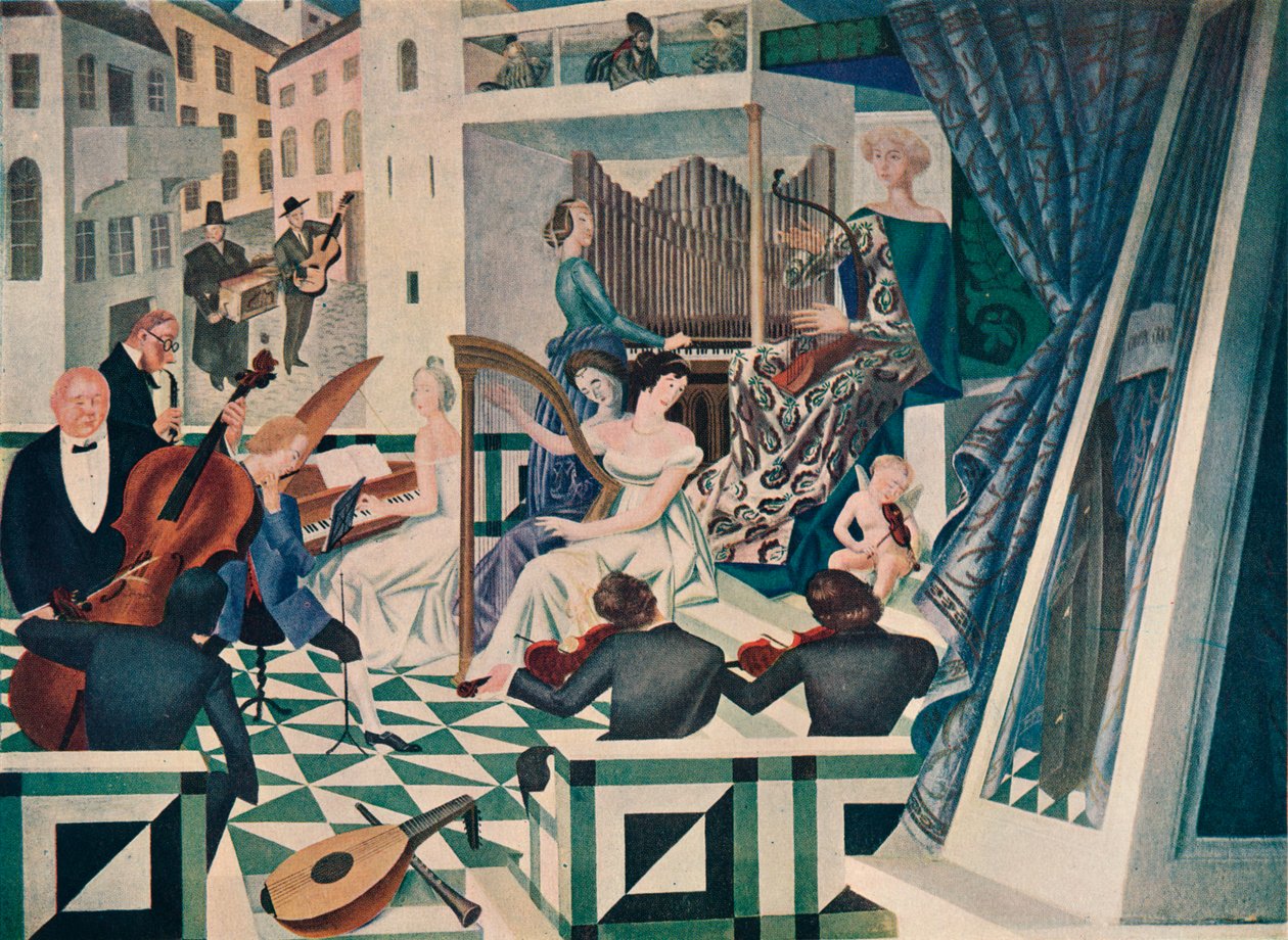 (dettaglio) Decorazione Murale in una Sala da Concerto in una Casa Privata, c1927 da Alexandre Jacovleff