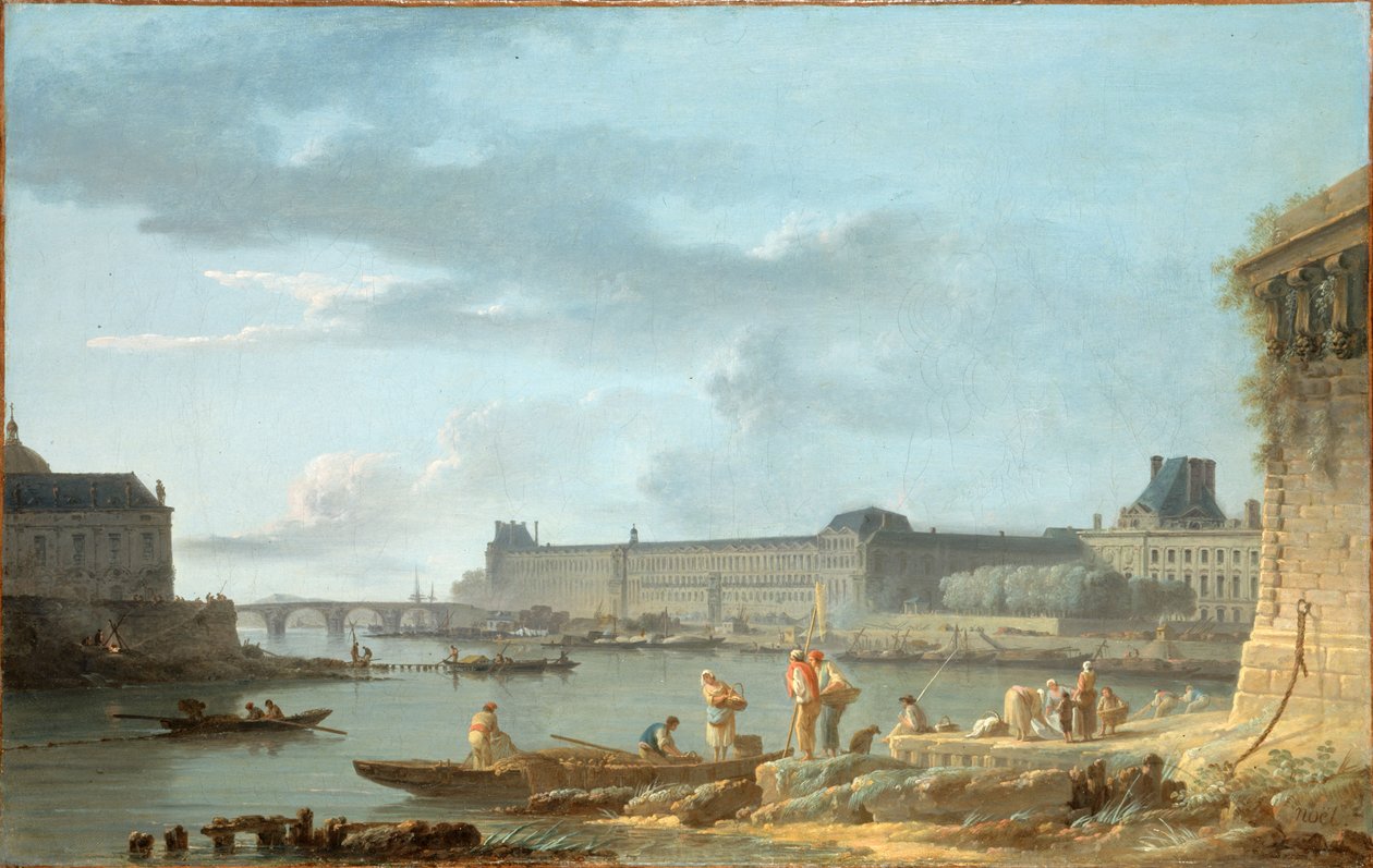 Il Louvre e il Pont Royal, visti dal Pont-Neuf, c.1780 da Alexandre Jean Noel