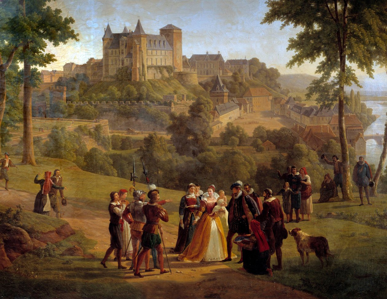 Veduta del castello di Pau dove nacque Enrico IV da Alexandre Louis Robert Millin du Perreux