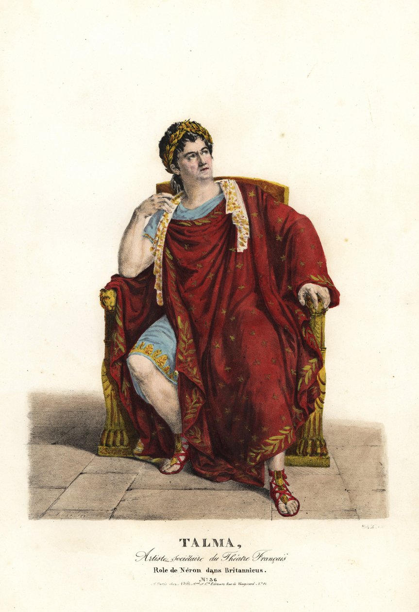 François Joseph Talma come Nerone in Britannicus di Jean Racine da Alexandre Marie Colin