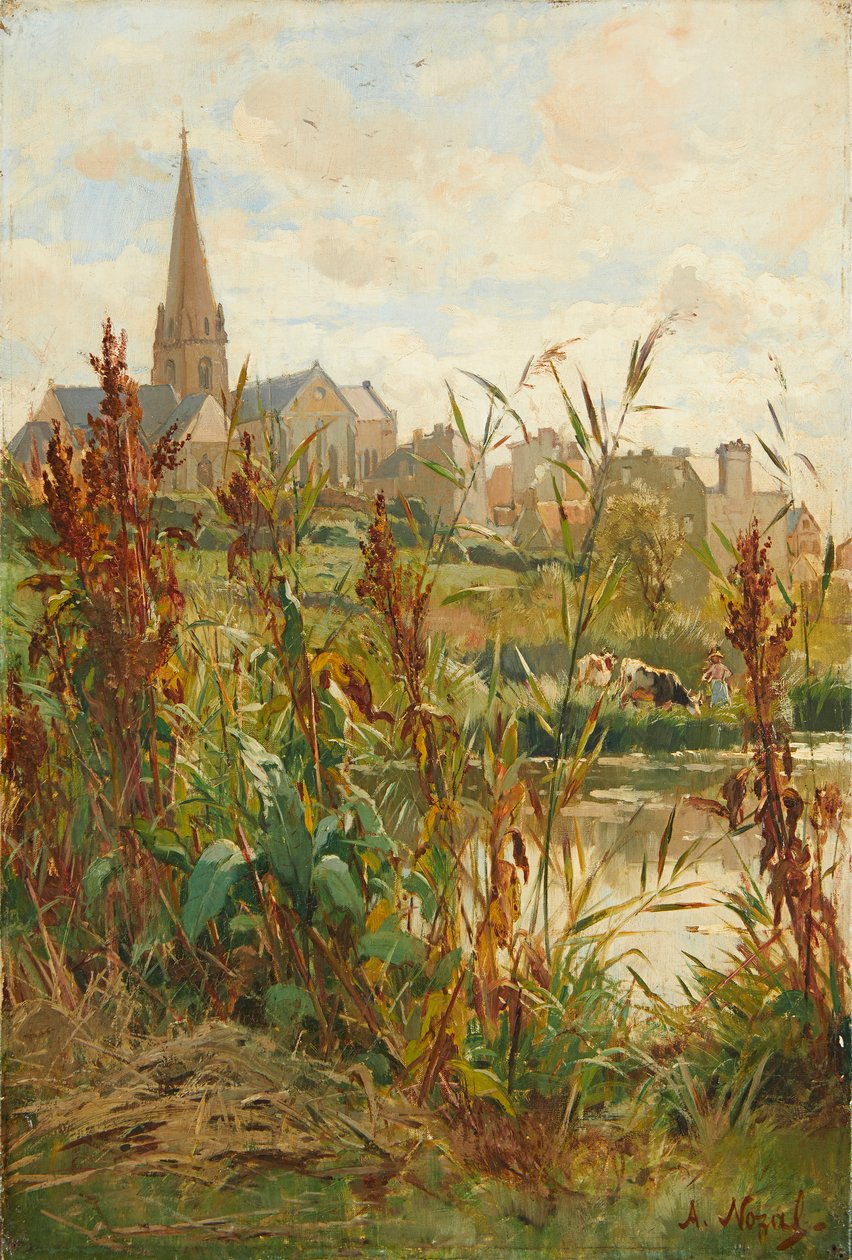 Chiesa vicino al fiume da Alexandre Nozal