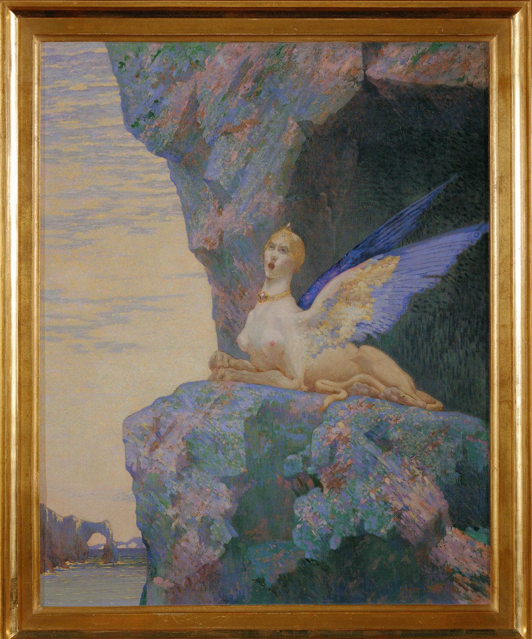 La disperazione della Chimera (dipinto su tela) da Alexandre Seon