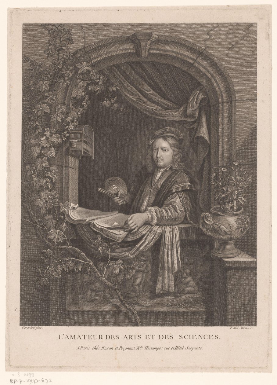 Autoritratto di Gerard Dou da Alexandre Tardieu