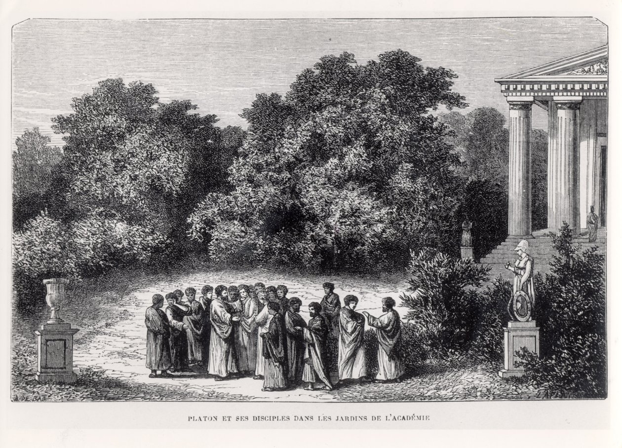 Platone (c.427-c.348 a.C.) e i suoi discepoli nel Giardino dell