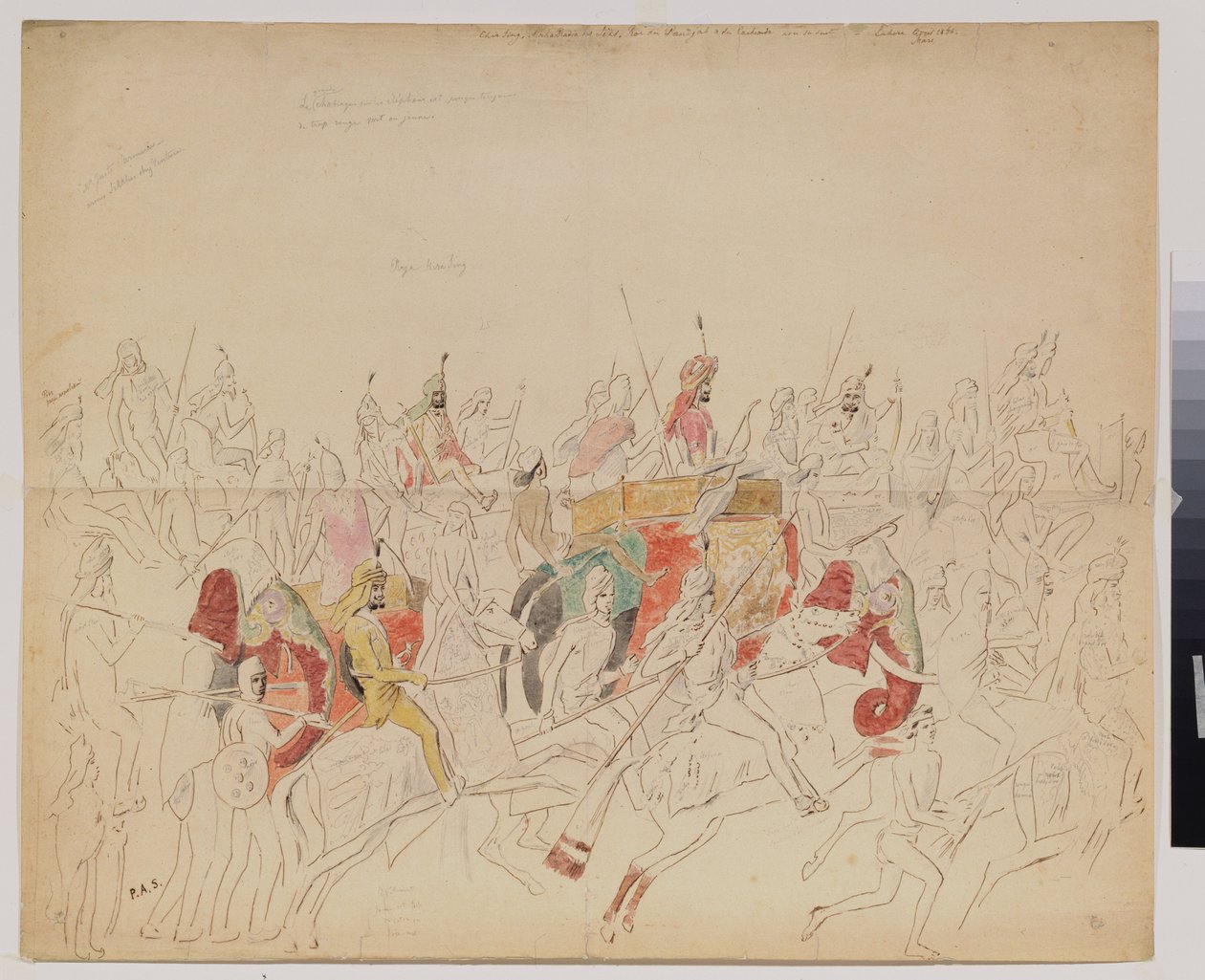 Il Maharaja Sher Singh (1807-1843) del Punjab e la sua corte da Alexei Dmitrievich Saltykov