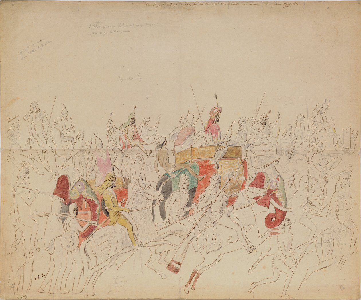 Maharaja Sher Singh del Punjab e la Sua Corte, 1846 da Alexei Dmitriyevich Saltykov