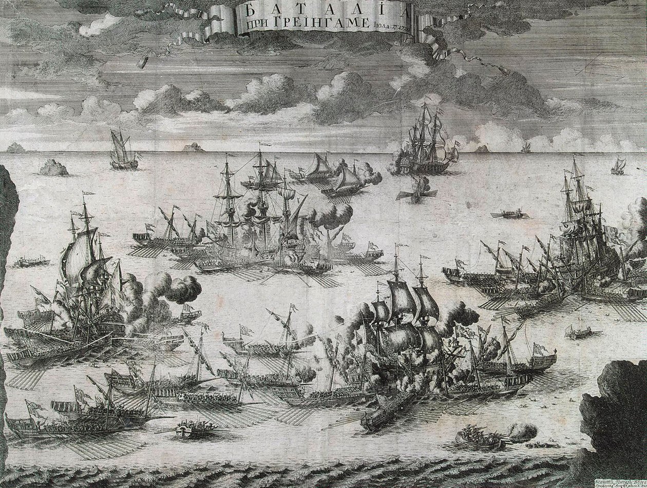 La battaglia di Grengam del 27 luglio 1720 da Alexei Fyodorovich Zubov