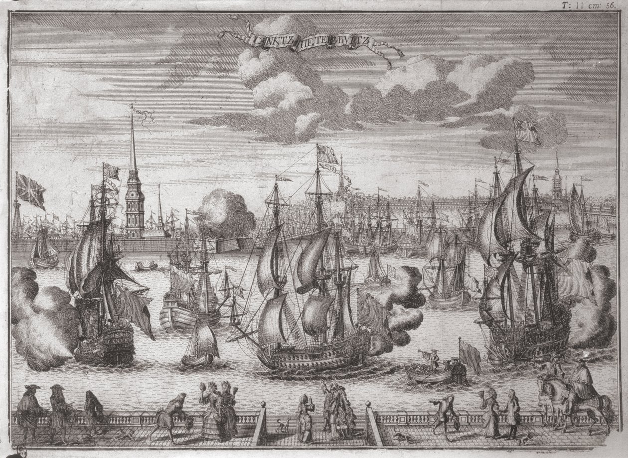 Veduta di San Pietroburgo, 1727 da Alexei Fyodorovich Zubov