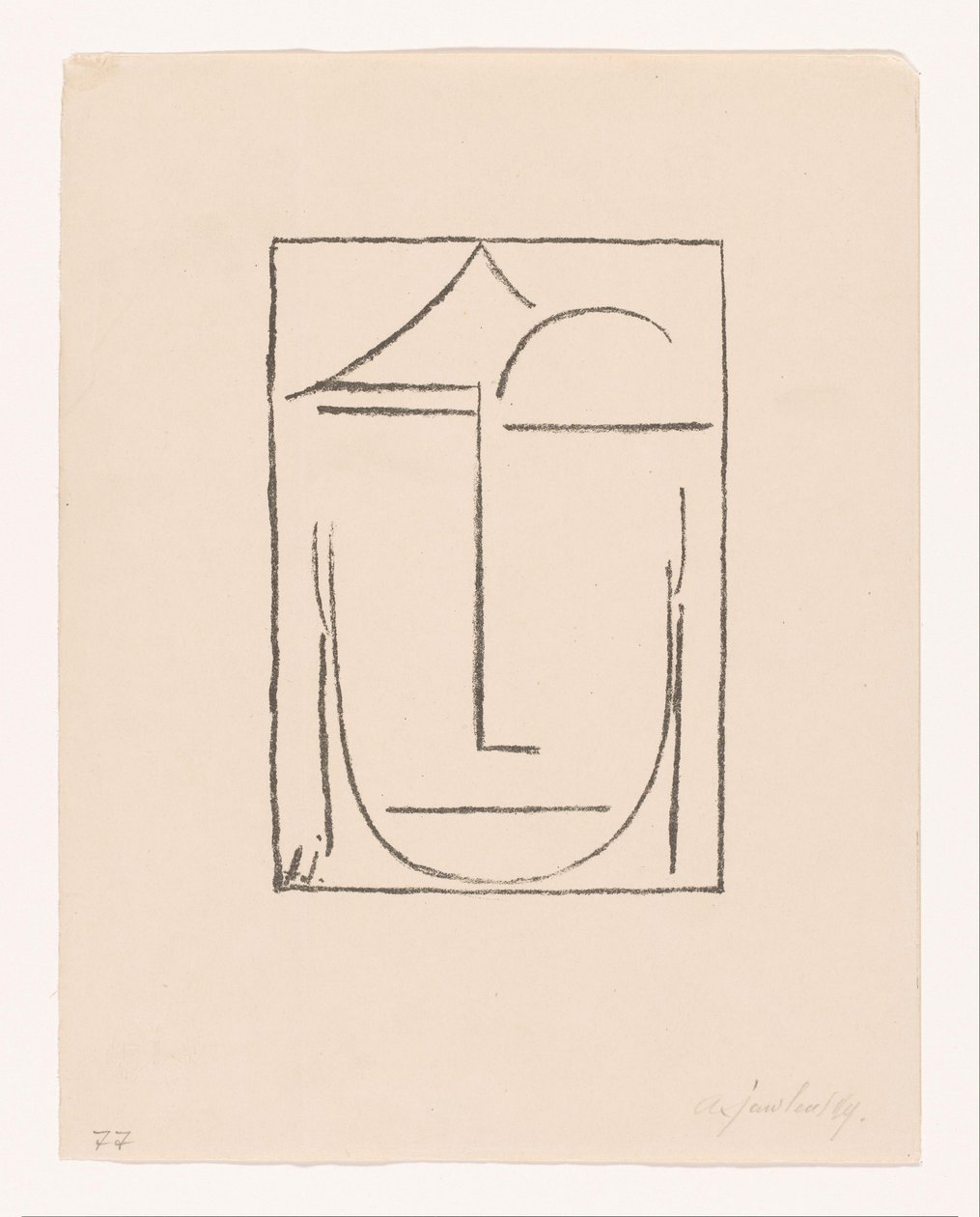 Senza titolo (testa) da Alexei Jawlensky (signed by artist)