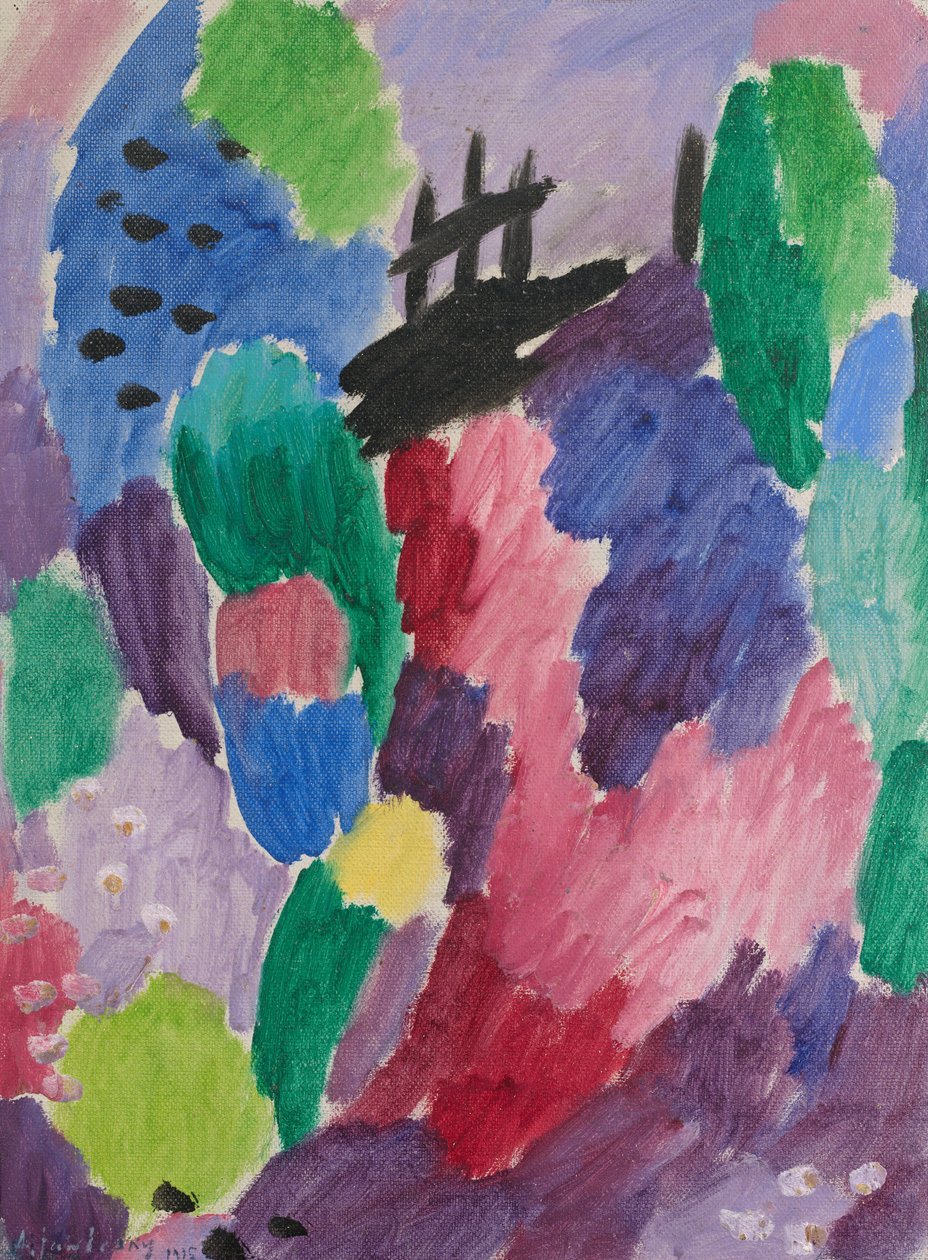 Sentiero rosso, St. Prex, 1915 da Alexej von Jawlensky