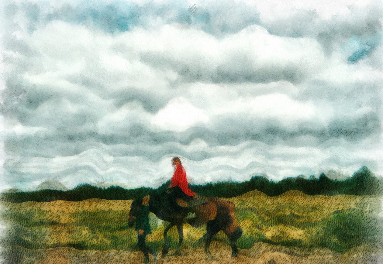 Equitazione, 2020, (tecnica mista) da Alexei Makhov