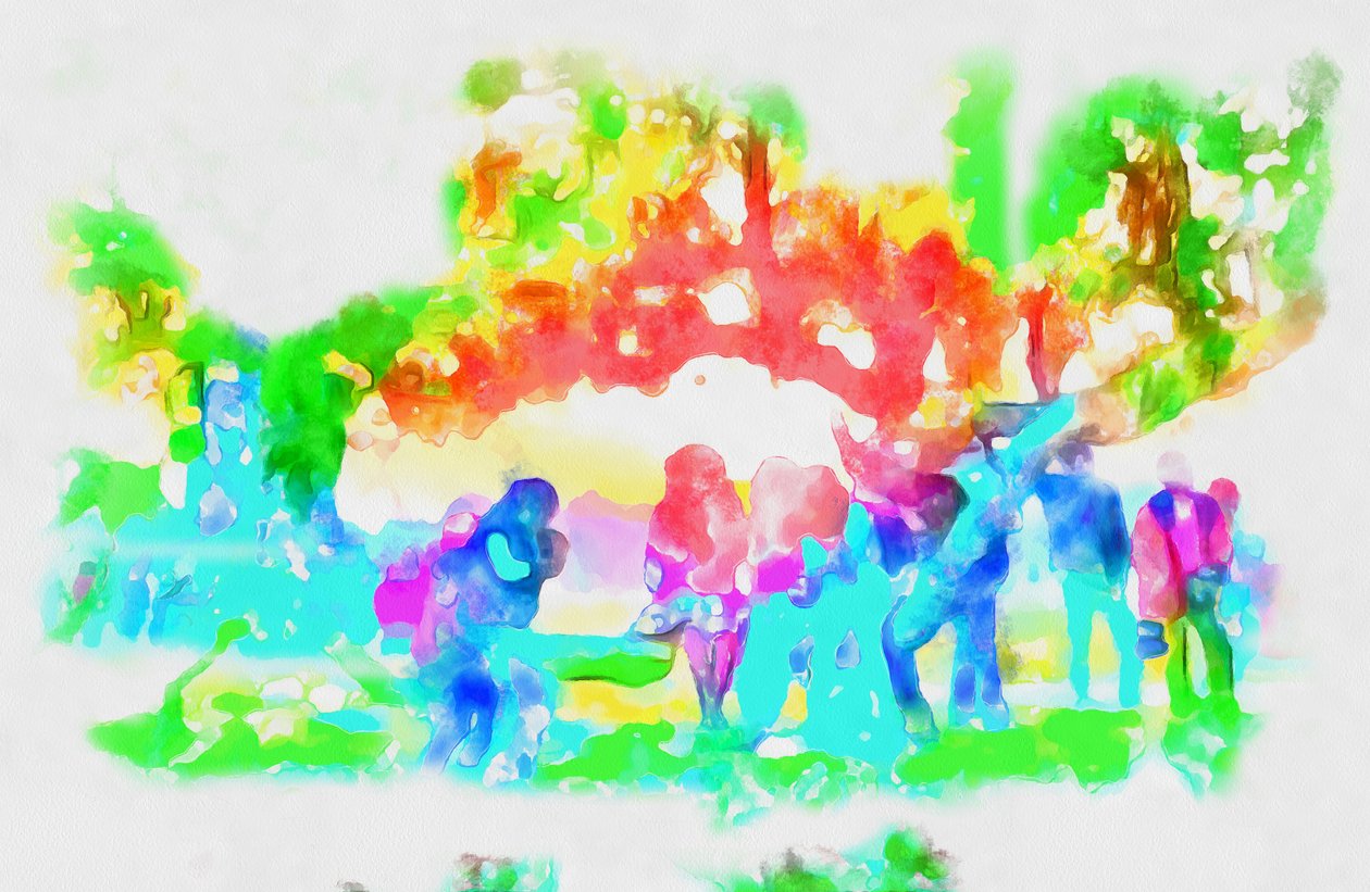 Parco di primavera, 2020, (tecnica mista) da Alexei Makhov