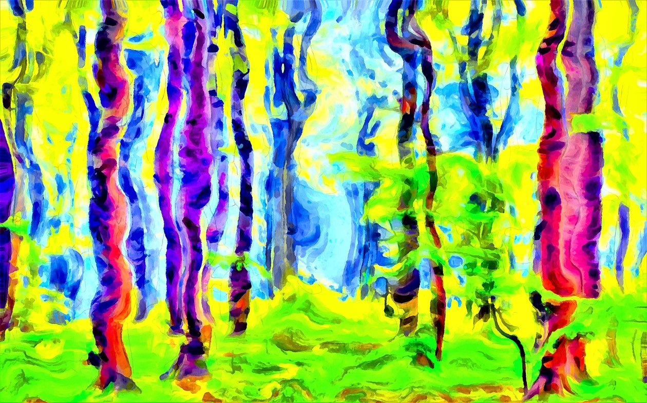 Colonne organiche vibranti, 2020 (tecnica mista) da Alexei Makhov