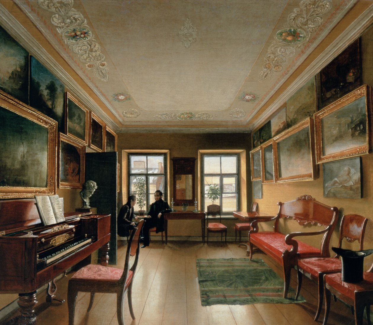 Interno di una casa padronale, anni 1830 da Alexei Vasilievich Tyranov