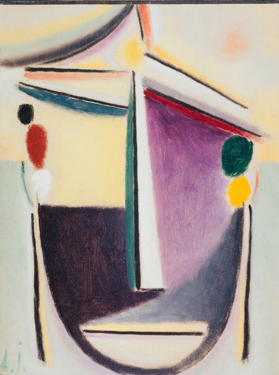 Testa Astratta: Nero-Giallo-Viola da Alexej von Jawlensky