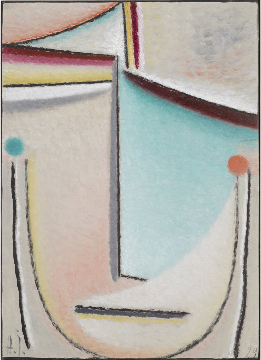 Testa Astratta: Rosa-Azzurro Chiaro da Alexej von Jawlensky