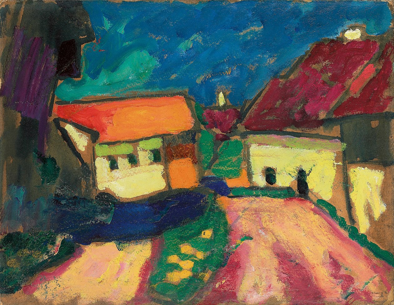 Studio di paesaggio, strada del villaggio da Alexej von Jawlensky
