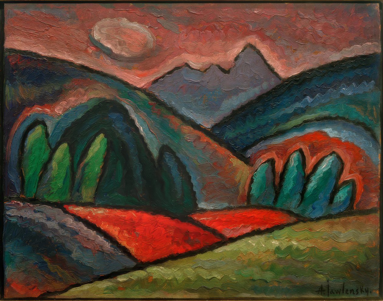 Paesaggio vicino a Oberstorf da Alexej von Jawlensky