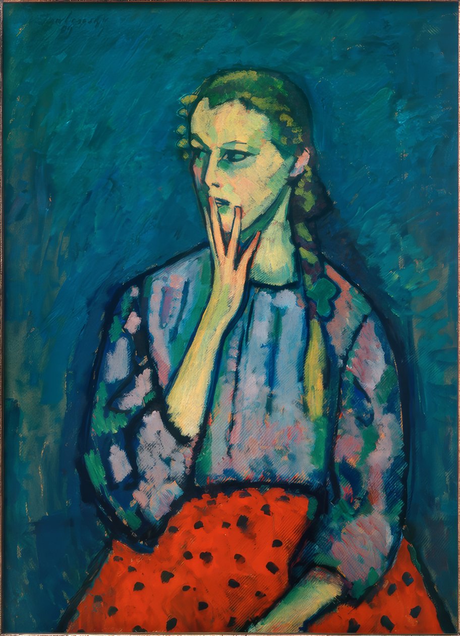 Ritratto di ragazza, 1909 da Alexej von Jawlensky