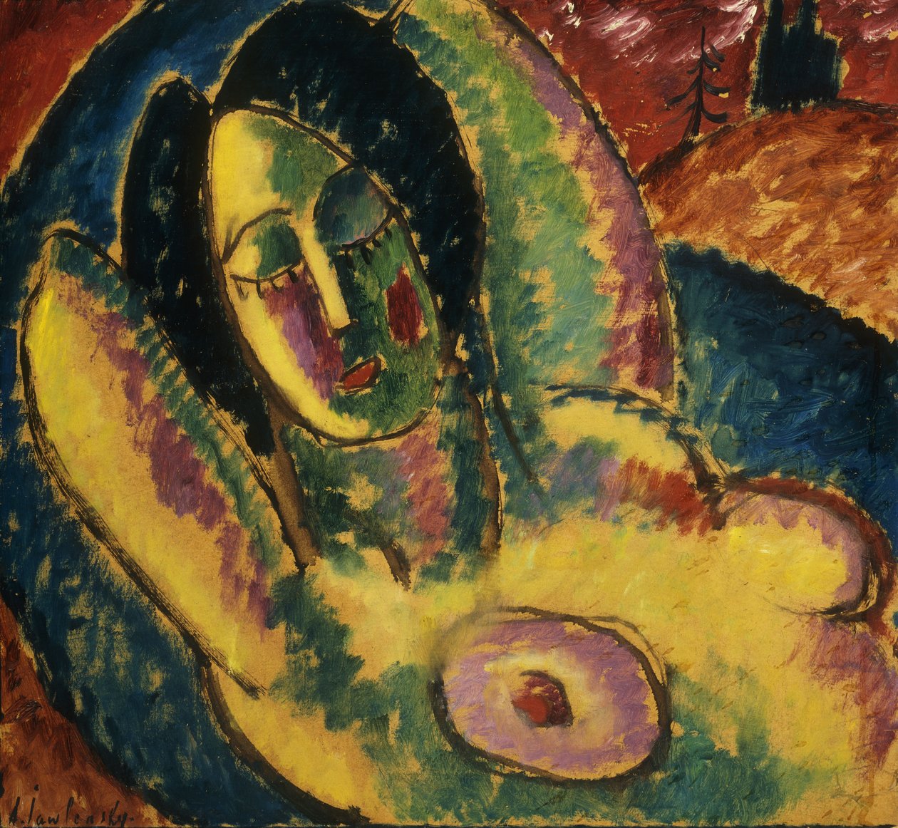 Dormiente, 1912 da Alexej von Jawlensky