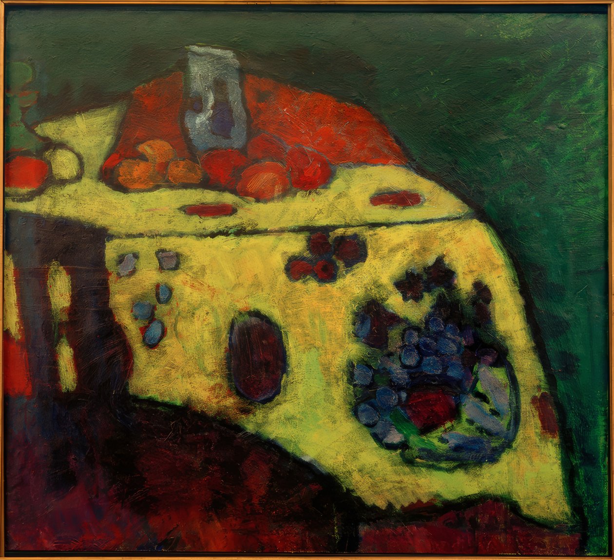 Natura morta con tovaglia gialla da Alexej von Jawlensky