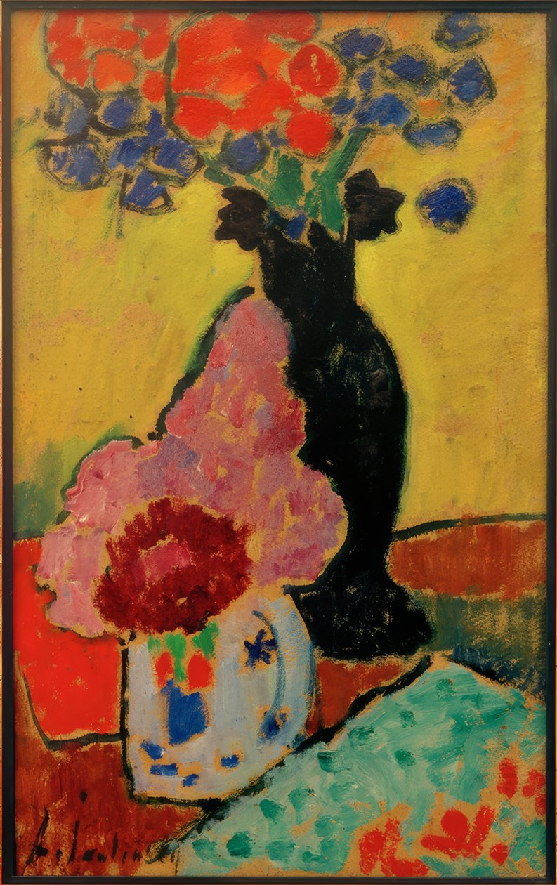 Natura morta con vaso nero da Alexej von Jawlensky