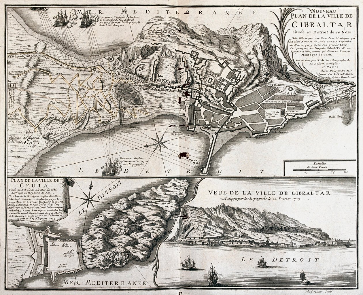 Gibilterra e Ceuta, Spagna - di A da Alexis Hubert Jaillot