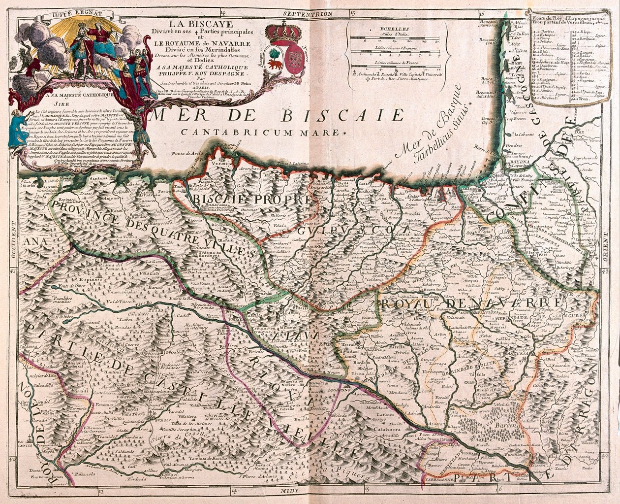 Golfo di Biscaglia e Navarra, Spagna - di A da Alexis Hubert Jaillot