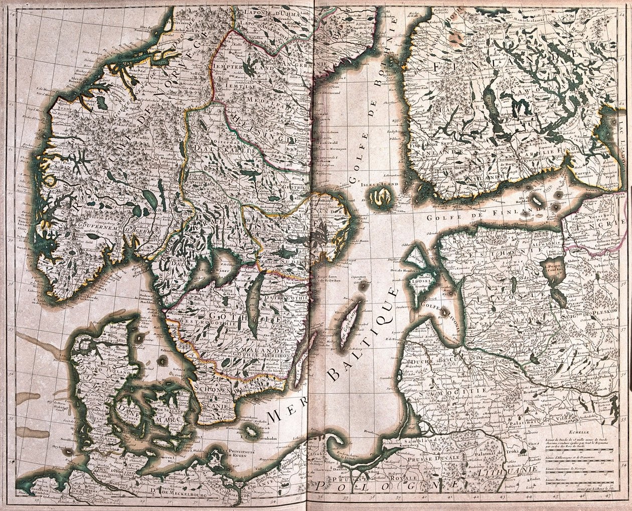 Norvegia, Danimarca, Finlandia e Mar Baltico - da A da Alexis-Hubert Jaillot