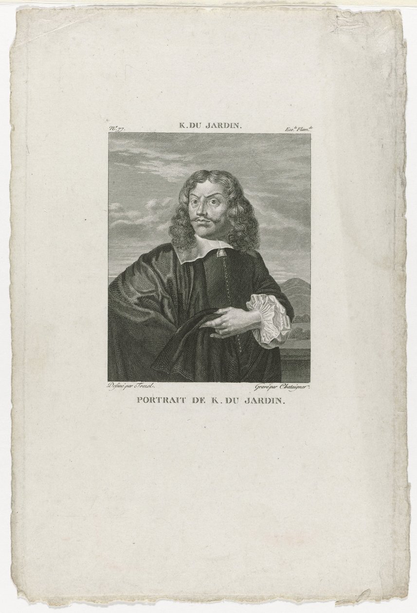 Ritratto di Karel Dujardin Portrait de K. Du Jardin (titolo sull