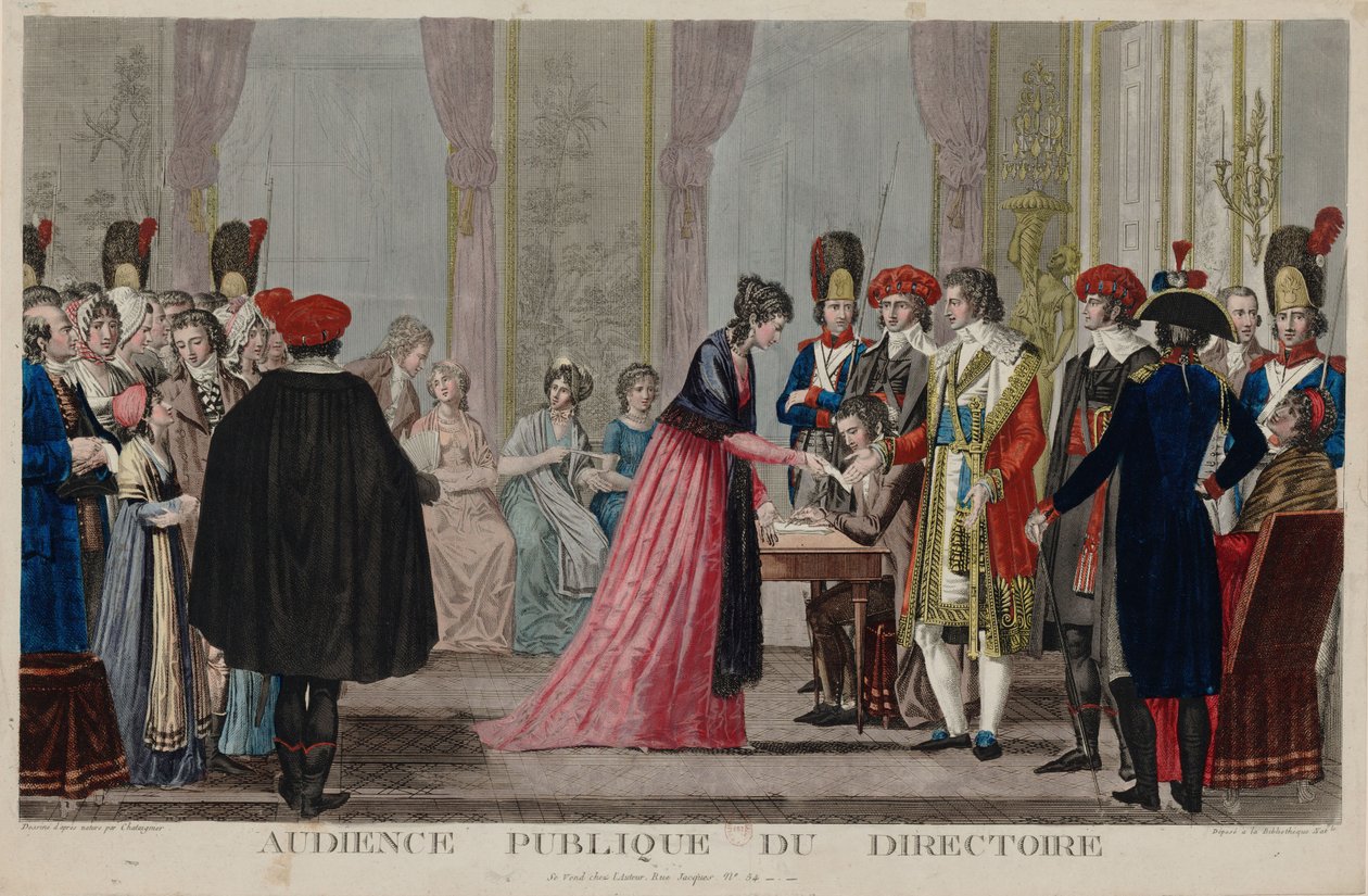 Udienza pubblica del Direttorio, ca 1797 da Alexis Chataignier