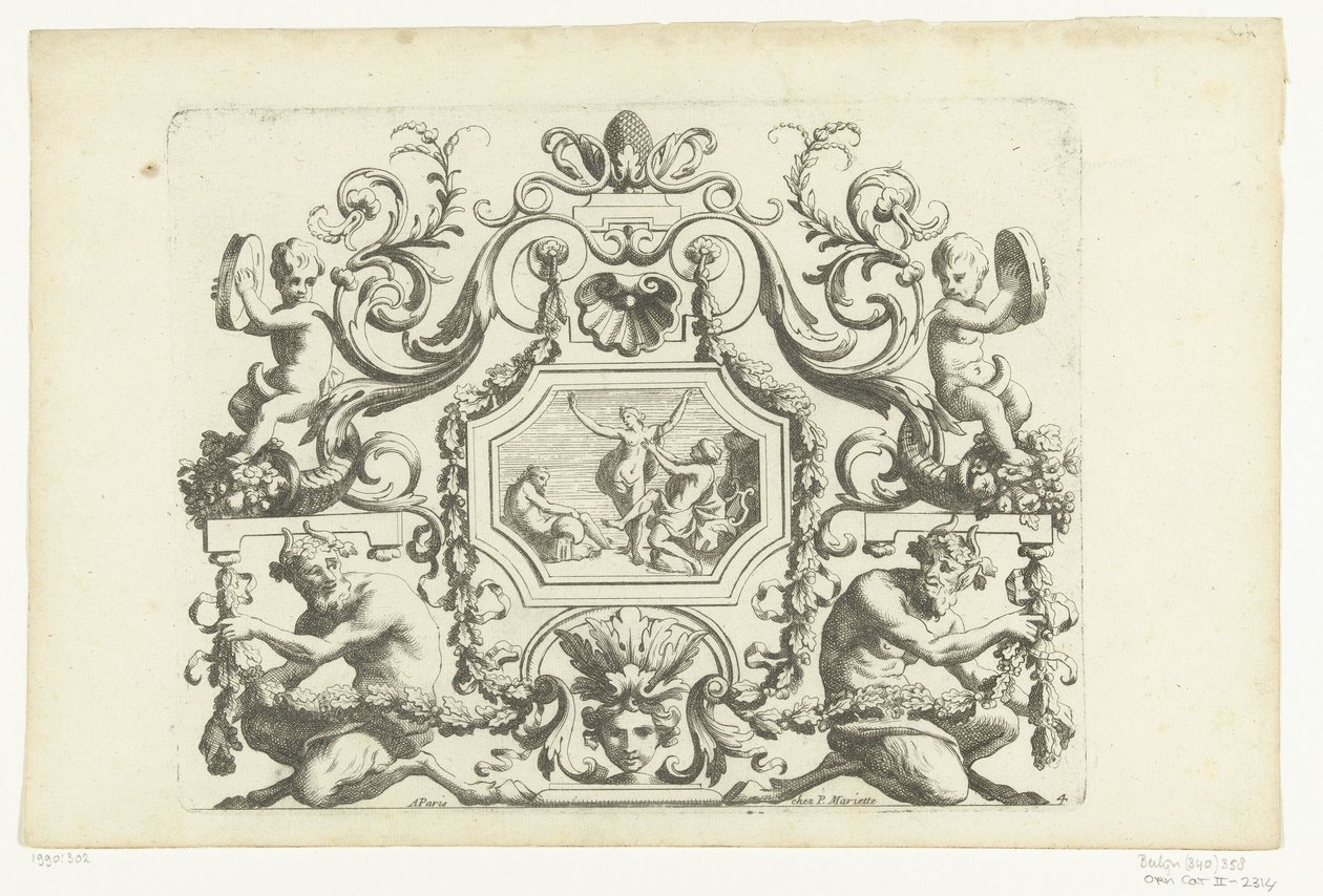 Pannello ottagonale con Orfeo ed Euridice da Alexis Loir (I)