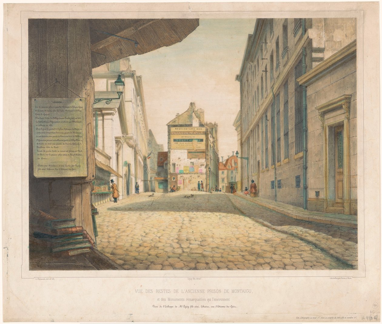 Veduta di Rue Saint-Étienne-des-Grès a Parigi da Alexis Perrassini