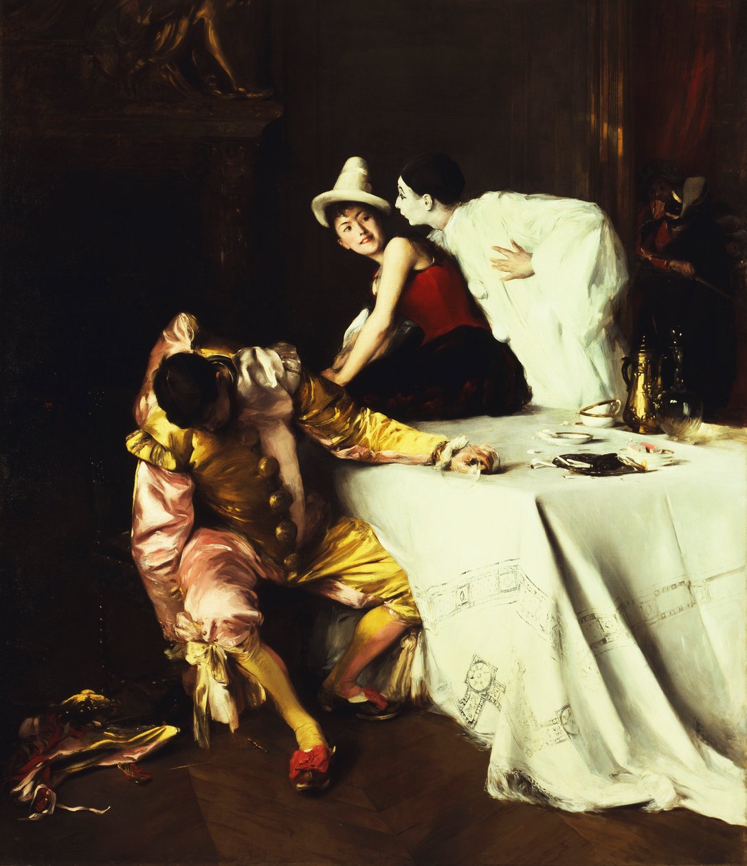 Pierrot, Colombina e Pulcinella da Alexis Vollon