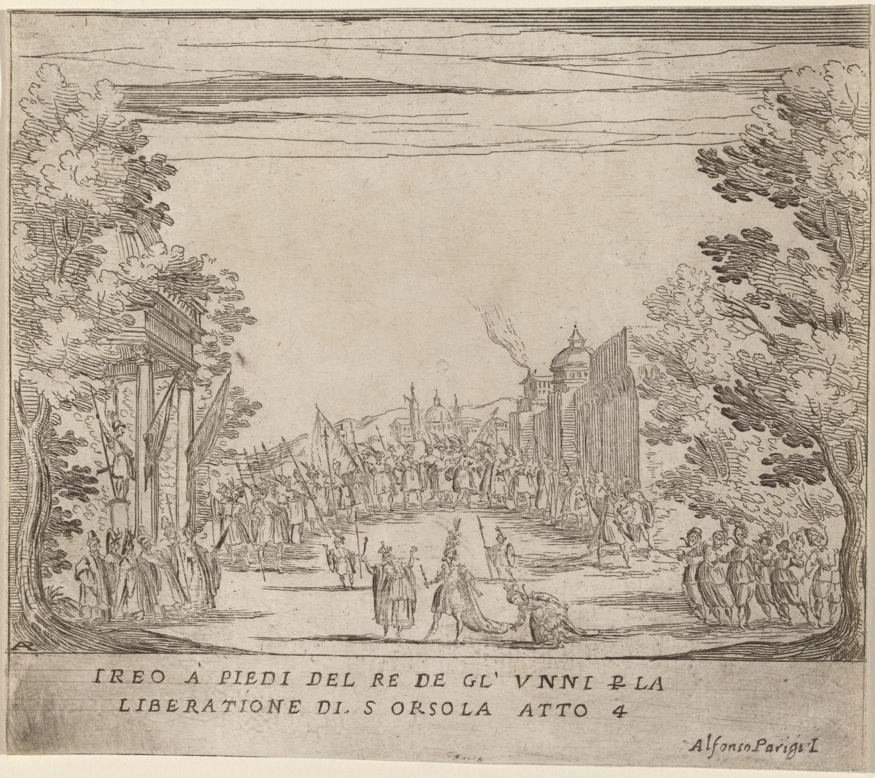 Jereo Davanti al Re degli Unni per la Liberazione di Santa Orsola da Alfonso Parigi II