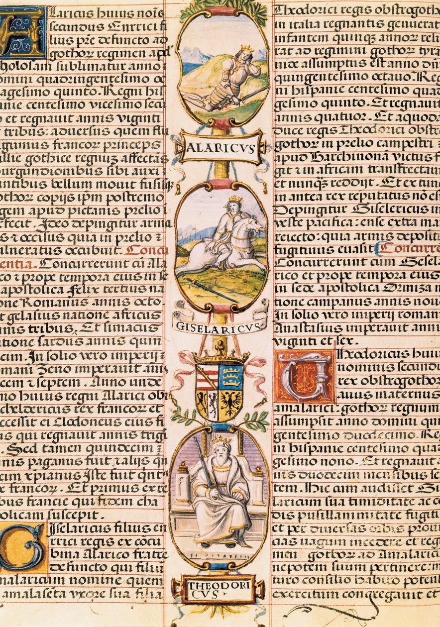 Albero genealogico dei re dei regni delle Asturie e di Leon, da "Genealogia de los reyes de España" di Alonso de Cartagena da Alfonso de Cartagena