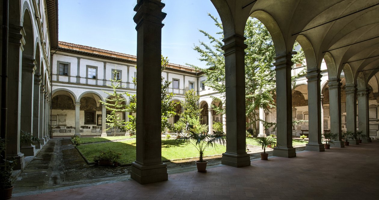 Architettura: veduta del chiostro dei morti Basilica di Santo Spirito, Italia da Alfonso the Younger (attr. to) Parigi