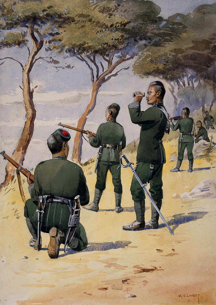Soldati del 6º Fucilieri Gurkha, illustrazione per 