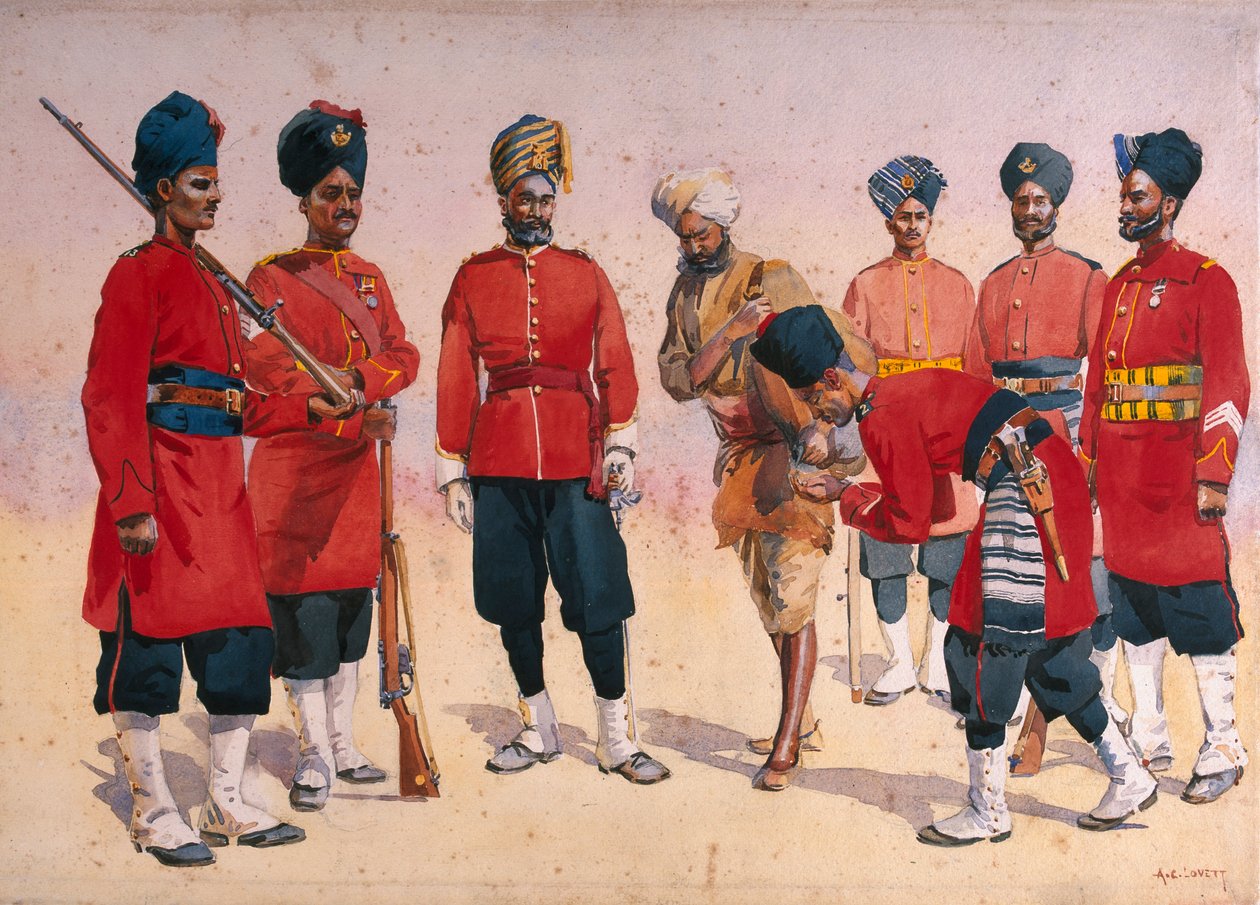 Soldati del Reggimento Rajput, illustrazione per 