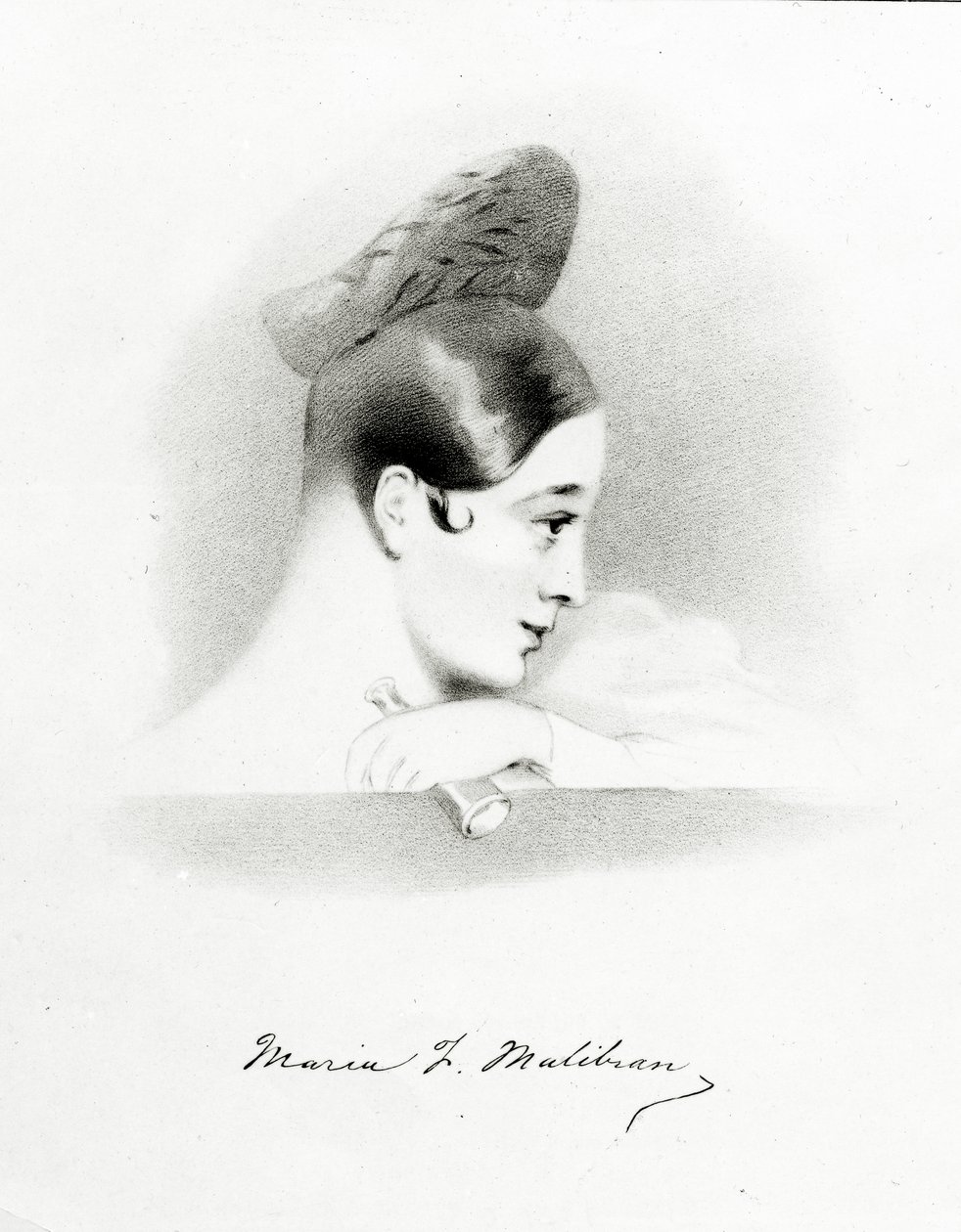 Marie Malibran, inciso da Richard James Lane, 1836 da Alfred Edward Chalon