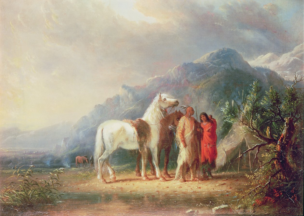 Scena di un campo Sioux da Alfred Jacob Miller