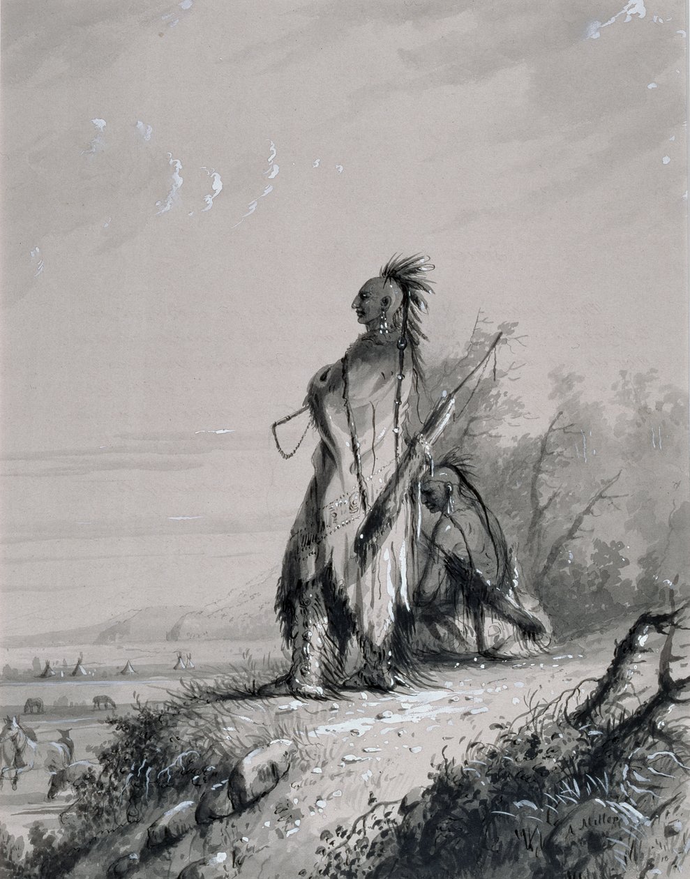 Guardia indiana Sioux da Alfred Jacob Miller