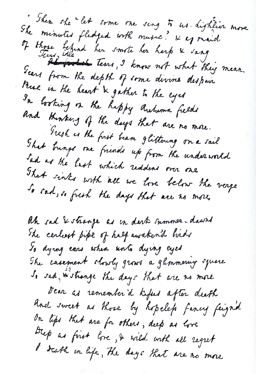 Bozza originale della poesia 