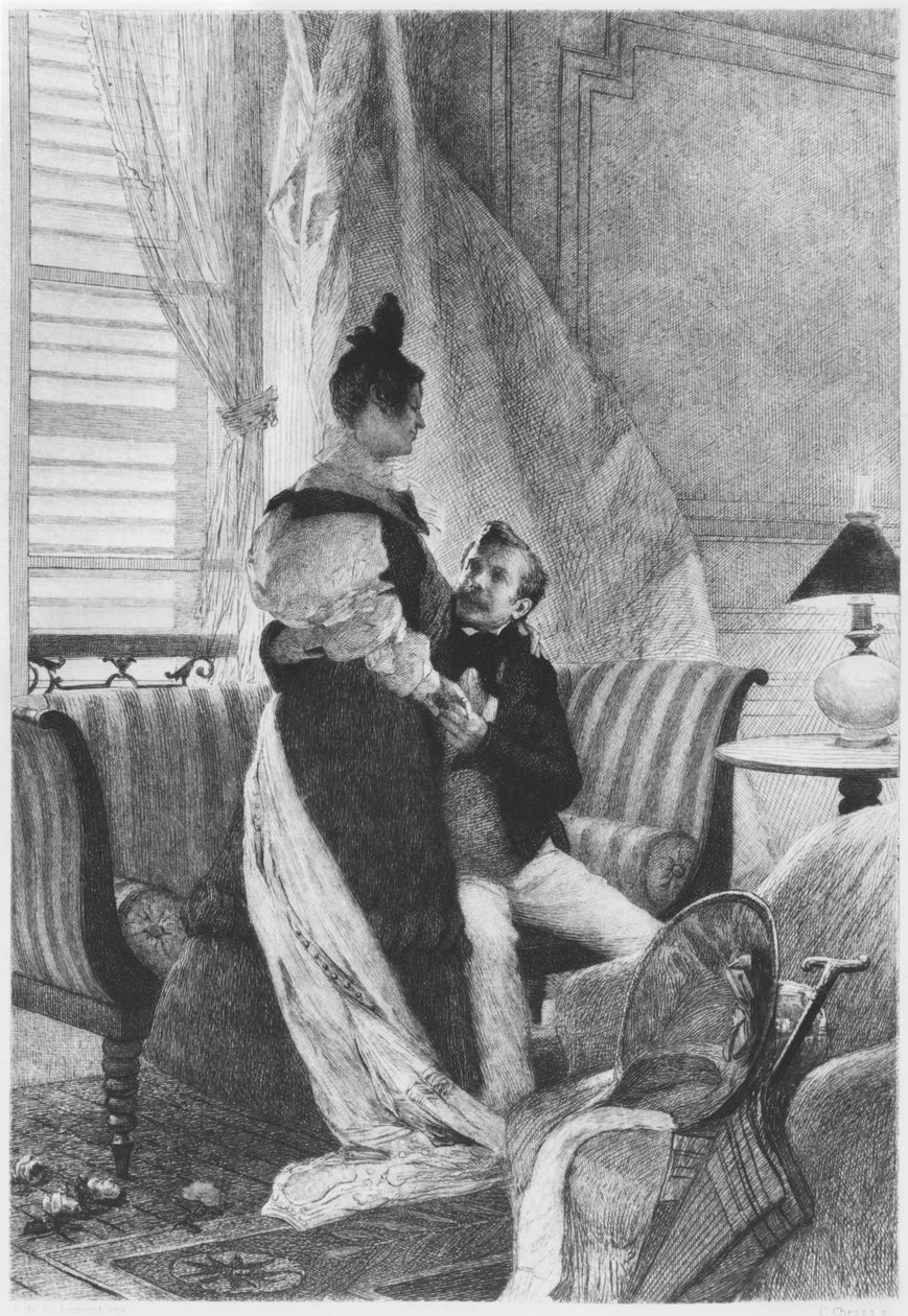 Emma Bovary e Rodolphe, illustrazione da 